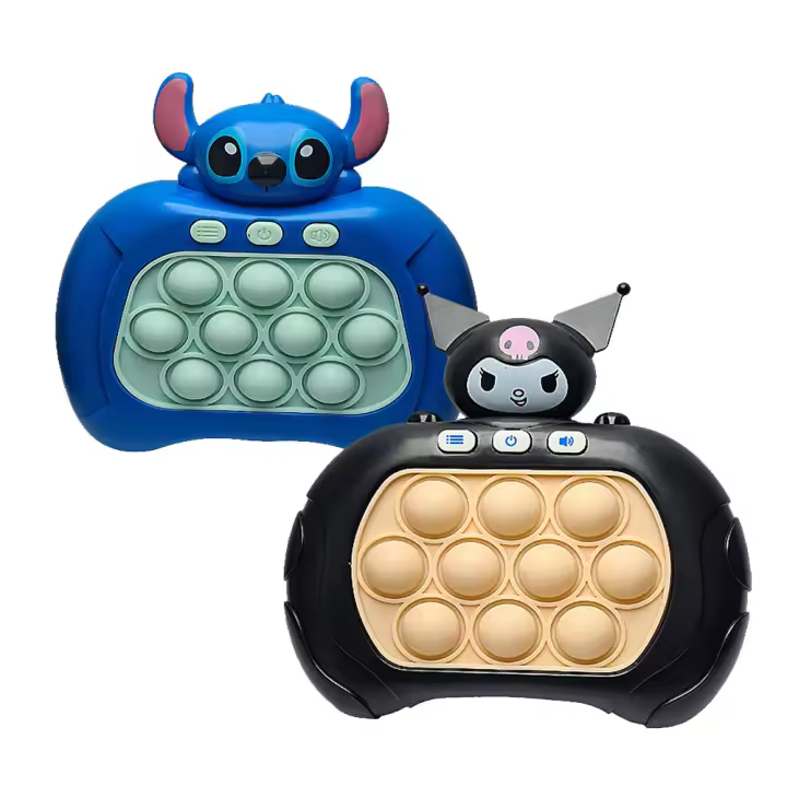 Mercachip Pack Popit eléctronico kurumi y Stitch juego niños y adultos, pop it presiona y diviértete, electropopit sonido y luces, diversión y relajación con el pop it animado oso verde, juguetes sensoriales y mágicos - 1