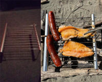 Mini Barbacoa Portátil Grill De Acero Inoxidable Plegable Accesorios De Barbacoa Para Uso En Hogar Parque Tipo De Asador De Carbón Con Altura Ajustable Y Diseño De Oxígeno Depleción - details 2