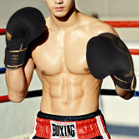 Guantes De Boxeo Profesionales Para Adultos Y Niños 6/8/10/12oz Muay Thai Sanda Entrenamiento De Combate Con Bolsas De Arena Gruesas - details 2