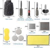 Kit de Limpieza de Coche de 12 piezas, Kit de Limpieza de coches de Microfibre Profesional, Cuchillo de Rueda y borde, de lavado de ropa de Limpieza, Esponja - details 6