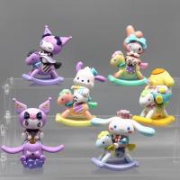Figura De Acción Sanrio En Caja Sorpresa Melody Kuromi Pochacco Cinnamoroll Rocking Horse Childishness Regalo De Juguetes Para Niños Y Adultos - details 5
