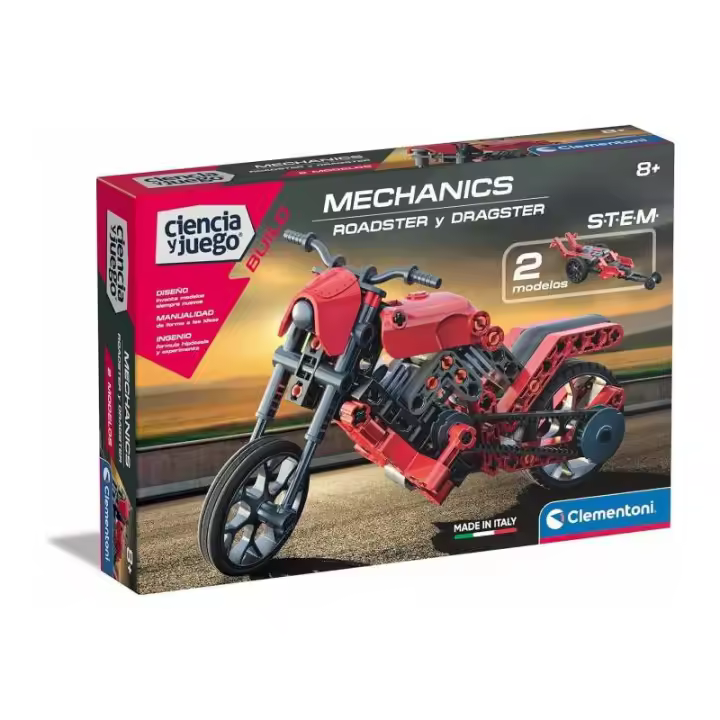 CIENCIA Y JUEGO MECHANICS ROADSTER AND DRAGSTER DE CLEMENTONI - 1