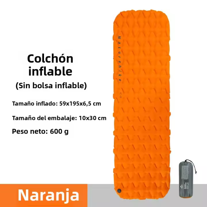 Colchón Inflable Naturehike Para Acampar Ultraligero Tapete De Descanso Para Exteriores Plegable Con Bomba De Aire Para Senderismo - 1