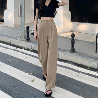 Rimocy Pantalones Anchos De Pierna Para Mujer Estilo Callejero Cintura Alta Moda Trabajo Oficina Pantalones Sueltos Rectos Sólidos Talla Grande Color Negro Beige Caqui - details 9