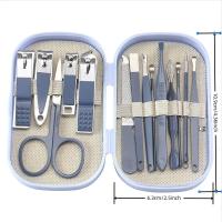 Kit De Manicura Y Pedicura De 14 Piezas En Acero Inoxidable Con Cortauñas De Borde Concavo Estilo Moderno Y Herramientas De Aseo Incluye Portátil - details 6