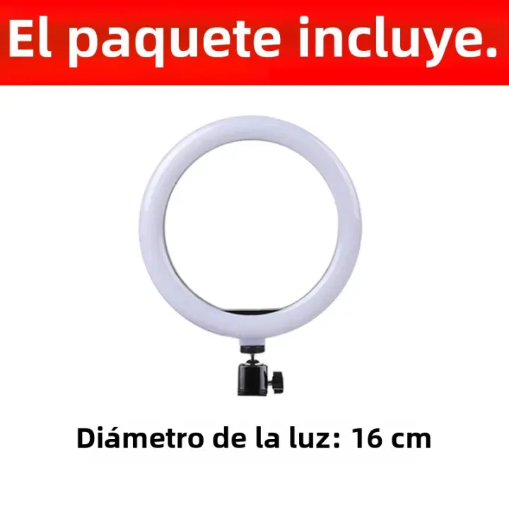 Anillo De Luz LED Para Selfie 16/26/33cm Con Soporte Para Teléfono Lámpara De Relleno LED Ajustable Para Fotografía Y Videos De TikTok - 1