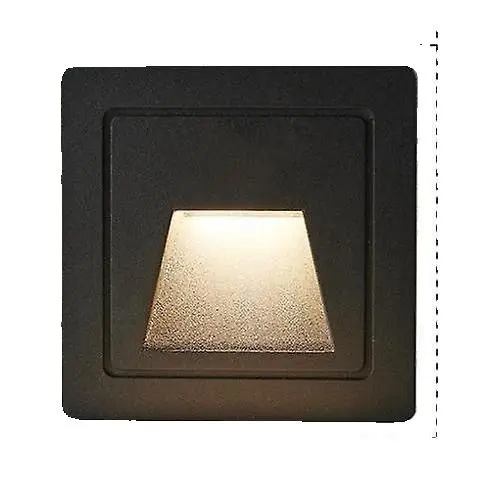 3W empotrada LED lámpara de pared PIR Sensor de Movimiento Escalera case Luz Ac85-265V Paso lámpara pasillo iluminación al Aire Libre iluminación de la pared interior - 1