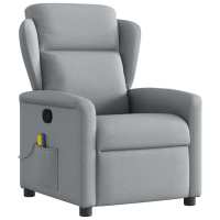 vidaXL Sillón de masaje reclinable de tela en color Gris nube/Negro/Marrón y más - details 3