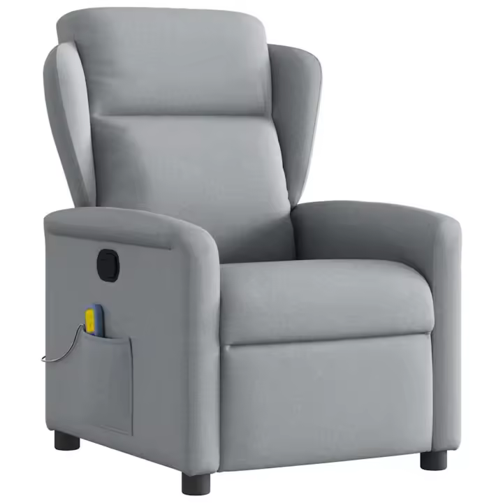 vidaXL Sillón de masaje reclinable de tela en color Gris nube/Negro/Marrón y más - 1