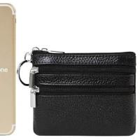 Monedero de piel auténtica para mujer con llavero - details 4