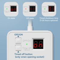 ORION91oficial® -  Múltiple Clavija Enchufe, CUBE 7 en 1 Blanco, 1,5 metros, Protector contra sobretensiones, 3 salidas de CA, 2 USB, 2 tipo C, Pantalla LCD, Carga Rápida, Temporizador - spaziOrion91  - details 0