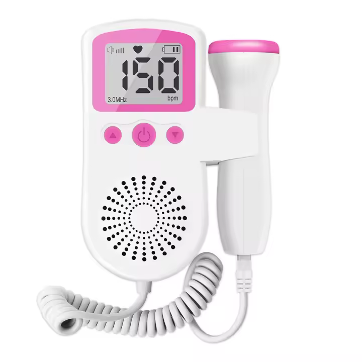 Monitor De Ritmo Cardíaco Fetal 3MHz Detector De Latidos De Bebé Estéreo Dopler Stetoscopio Para Embarazadas ALIWUZN - 1