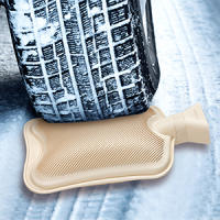 Bolsa De Agua Caliente, 2L Gran Capacidad Natural Goma Agua Caliente Botellas con Suave Felpa Funda -Camel, -Rosa, -Gris, Termo de Agua caliente para Frio, Alivio de dolor， Ideal para Casa, o Viaje - details 2