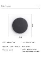 Lámpara De Pared LED 220V Para Dormitorio Y Sala De Estar Iluminación Para Balcones Y Pasillos Luz De Aislar Soporte De Lámpara De Pared Moderno Material De Acero Inoxidable - details 9
