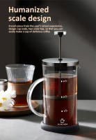 Tetera De Café Fransés En Acero Inoxidable Con Vidrio Y Filtro Multifuncional Para El Hogar Accesorios De Café Con Palanca Manual - details 11