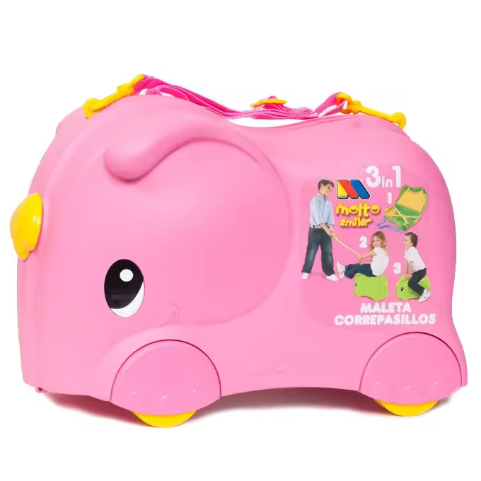 MOLTO Maleta Infantil Smiler Rosa - Con Forma de Animal - 1
