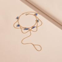 Pulsera De Dedos Para Mujer En Aleación De Láminas De Piedra Triturada Y Encaje De Playa En Vacaciones Cadena De Piezas De Metal - details 3