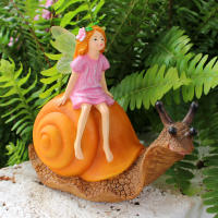 1pc Elegante Esnárd Sentado En Un Hada Para Decoración De Escritorio Jardín Hogar Resina Estatua Ornamento De Elfos Decoración Del Jardín - details 0