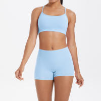 Conjunto De Yoga Para Mujer Con Top Deportivo Y Shorts Cortos Conjunto De Entrenamiento Con Bolsillos Transpirable Y Eco-amigable - details 22