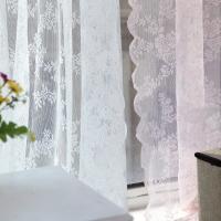 Cortina De Encaje Blanco Rosa Europeo Para Decoración De Hogar Tratamiento De Ventanas Para Sala De Estar Y Dormitorio Tela Voile Translúcida Sin Aislamiento Solar - details 1