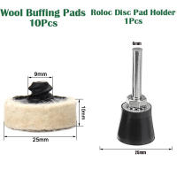 11pcs Disco De Tela Comprimida De Lana Para Pulido Y Lustrado 1"2"3" Con Rosca 1/4" Accesorios Para Herramientas De Madera Dremel - details 1