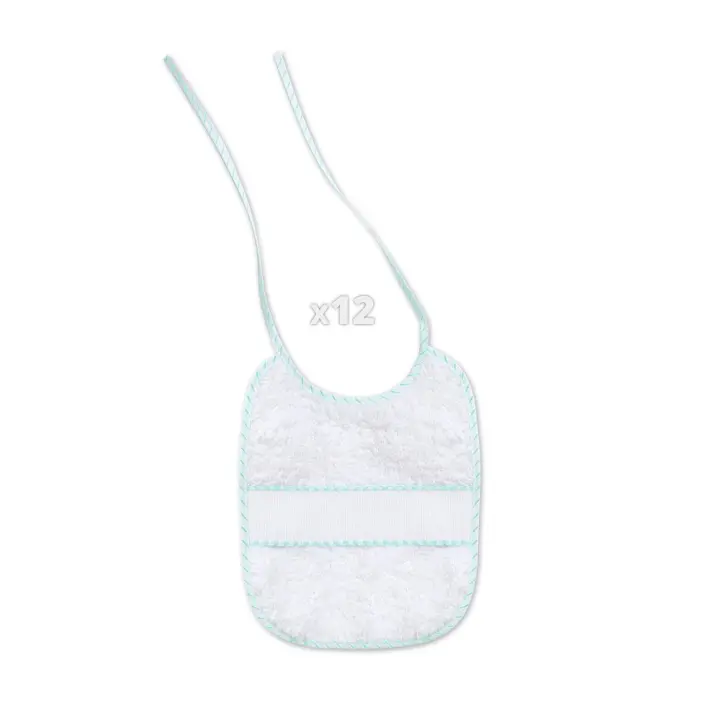 BABETE EM PONTO CRUZ 20X25 Branco / verde - 1