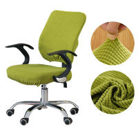 Cubierta De Silla Espesada Sólida Para Escritorio Anti-Polvo Con Asientos Divididos Universal Para Oficina Y Armchairs En Spandex Y Poliéster - details 5