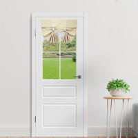 Cortinas De Puerta Negras Aislantes Térmicas Con Encaje Cortinas Modernas De Ventana Para Puerta Francesa Panel Corto Autoadhesivo - details 7