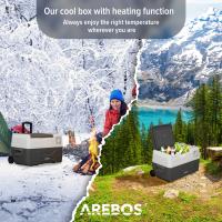 AREBOS Caja refrigerada 27 L con ruedas coche nevera APP congelador caja camping - details 9