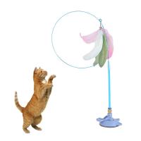 Varita De Plumas Para Gatos Juguete Portátil Con Ventosa Para Entretenimiento De Mascotas Adecuado Para Gatos Domésticos Y Cachorros - details 1