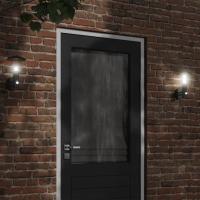 vidaXL Apliques de exterior con sensor 2 uds acero inoxidable Color Negro,  Plateado, y mas - details 0