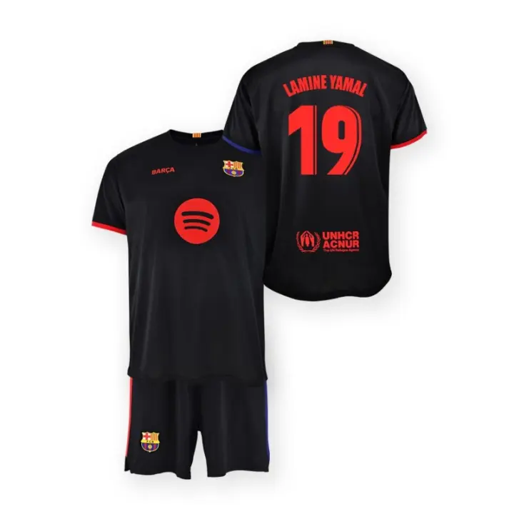 Lamine Yamal 19 segunda equipación 24-25 Fútbol Club Barcelona réplica camiseta y pantalón producto oficial BLAYAMKIT2425 - 1