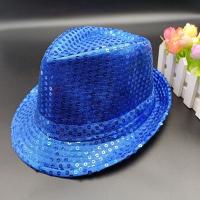 Gorro De Jazz Para Hombres Y Mujeres Decorado Con Lentejuelas Para Performance En Escenario Fiesta Y Vacaciones Material De Poliéster - details 4