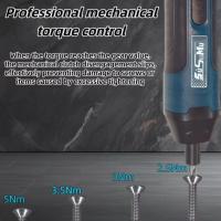 Juego De Destornilladores Eléctricos Inalámbricos Recargables Con LED Frontal Y Batería De Litio Multifuncional Sin Marca - details 4