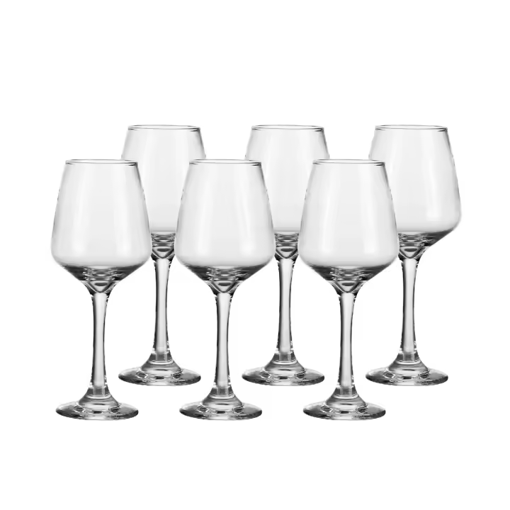 Set de copas de vino Home ESPRIT Transparente Cristal 360 ml (6 Unidades) - 1