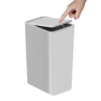 Bandeja De Basura Con Tapa Espaciosa Para Baño Cocina Dormitorio Sala De Estar Plástico Ecológico Pequeño Con Brecha Recolección De Residuos Para El Hogar - details 9