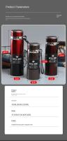 Botella Termo De Acero Inoxidable 1L Para Agua Té Café Mantener Frío Y Caliente Termos Aislante Para Adultos Lavable En Lavavajillas - details 5