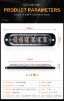 Luz De Advertencia Estroboscópica Con 6 LEDs Para Coche Y Camión 12V 24V Luz De Emergencia Intermitente Universal Para Camiones Y Camiones Remolques Lámpara De Tráfico - details 1