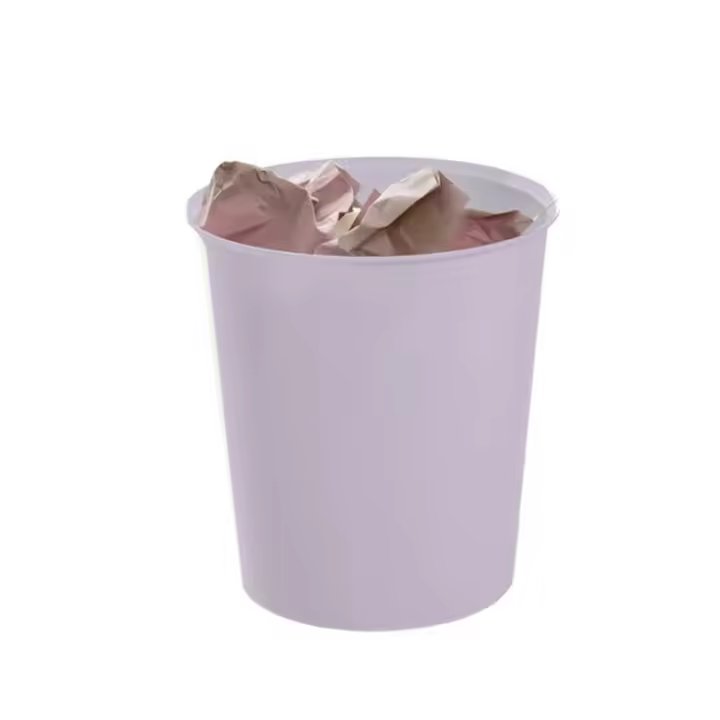 PAPELERA ECOGREEN 100% RECICLADO Y RECICLABLE MALVA PASTEL 18 LITROS 290X310 MM ARCHIVO 2000 2001 ML PS - 1