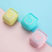 Cepillo De Baño Para Perros Y Gatos De Silicona Suave Masajeador De Peluca Dispensador De Ducha De Peluquería Para Mascotas En Colores Amarillo Rosa Y Azul - details 20