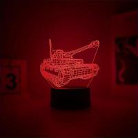 Lámpara De Ilusión Optica 3D Luz Nocturna Para El Dormitorio Con Toque Y Cambio De Color Ambiental 7 Colores Incluida Batería - details 2