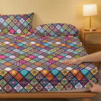 Sábana De Cama Bohemia Con Patrón Frosting 100% Poliéster Colchón Excluido Para Dormitorio Estilo Impresión - details 3