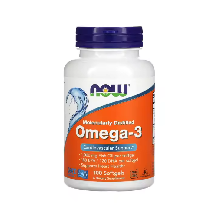 Omega-3, 180 EPA/120 DHA, en cápsulas blandas de NOW Foods - 1