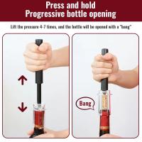 Nueva Abrazadera De Vino Con Bomba De Aire Y Presión Vacío Tapa De Vino Rojo Tapa De Cerveza Herramienta De Sacacorchos De Acero Inoxidable - details 1