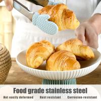 2 utensilios de cocina de silicona con mangos antideslizantes - Pinzas para Ensalada, pinzas con Punta de silicona para Cocinar y servr Alimentos-Pinzas para Ensalada Perfectas para - details 4