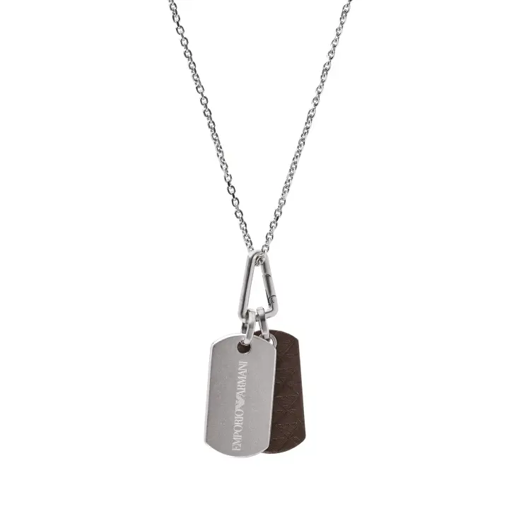 Emporio Armani STAINLESS STEEL，SILVER，DOG TAG EGS3133040 - 1