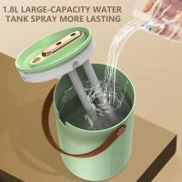 Humidificador portátil de 7,1*5,1 pulgadas con boquillas dobles, humidificador USB silencioso de 1,8 L con luz LED, ajuste de tres niveles, apagado automático, adecuado para oficina en casa - details 5