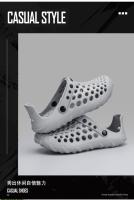 Zapatillas De Verano Para Hombre Clogs EVA Sandalias Planas Transpirables Con Agujeros Para Playa Hogar Descanso Slides - details 4