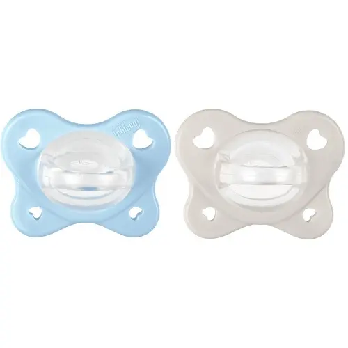 Chicco Chupete Ph Dual Soft Silicona Azul 2-6M 2Uds - 1