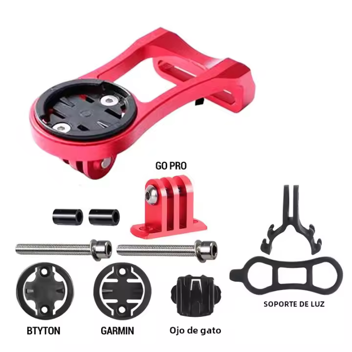 Soporte De Aluminio Para Computadora De Bicicleta RIDERACE Montura Para Manillar De Montaña Y Carretera Compatible Con Garmin Equipamiento De Ciclismo - 1